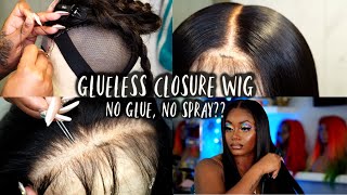 CELEBRITY HAIRSTYLIST SECRETS 7  Make amp install FLAT GLUELESS 7x7 closure wig  no glue no spray [upl. by Hsevahb]