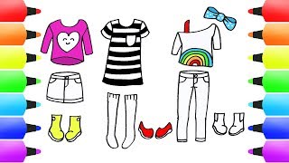 Cute Drawings for Kids Cute Dresses for DIY Dolls Dress Up [upl. by Siloa]