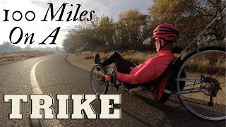 Riding OneHundred Miles on a Recumbent Trike vs a Road Bike First Century Ride on the ICE VTX [upl. by Aek290]