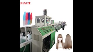 Synthetic Blonde party hair wigs yarn fiber production line [upl. by Arline]