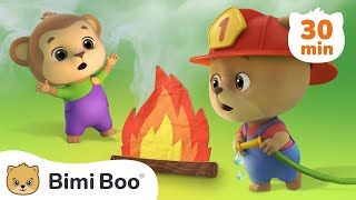 30 minutes of Firefighters and More  Bimi Boo Nursery Rhymes amp Kids Songs [upl. by Devland]