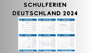 Schulferien Deutschland 2024 [upl. by Eentruok]