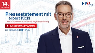 Statement von Herbert Kickl zum Thema Regierungsbildung [upl. by Stevena789]