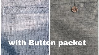 How to sew single welt Pant pocket with 1DIYstitching Tailors designer [upl. by Spence]