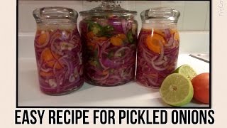 Easy Recipe for Pickled Onions [upl. by Ahsakal]