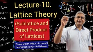 Lattice Theory Lec10 Sublattice and Direct Product of lattices by DrDNGarain [upl. by Noscire]