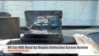 H6 Car HUD Head Up Display Reflection Screen Review [upl. by Thorbert]