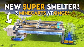 Minecraft NEW Super Smelter Tutorial  Infinite Fuel  23k PHR [upl. by Orth]