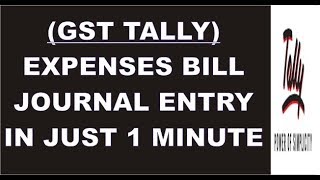 Expenses journal entry in tally erp 9tally gsthindi [upl. by Heisser]