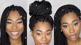 CROCHET BRAIDS How To Install FREETRESS BOX BRAIDS TutorialChimereNicole [upl. by Ennaeel]