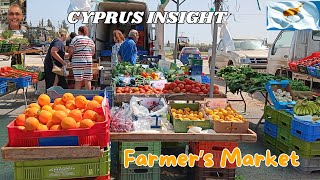 Farmers Market Deryneia Cyprus  Grab a Bargain [upl. by Enirhtac]