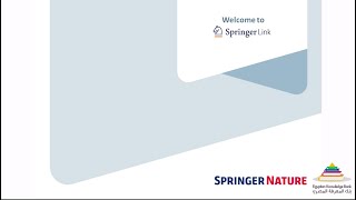 Springer Link Tutorial from Springer Nature  Egyptian Knowledge Bank [upl. by Yllus]