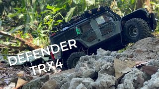 TRAXXAS DEFENDER TRX4 WITH FUSION 1200KV AND SOUND [upl. by Suirradal299]