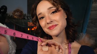 ASMR Bridgerton Tailor  The Wallflowers New Look  Measuring Fabric Sounds Color Analysis [upl. by Nosahc]