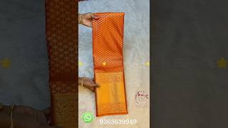 Rs2287 Reddish orange golden zari saree [upl. by Dorsman]