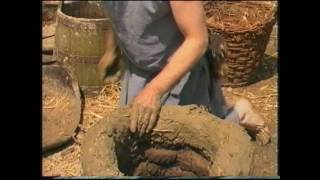 Building a Celtic iron smelting furnace and roasting the bogore wwwThijsvandeManakkercom [upl. by Lemcke]