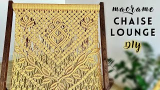 DIY Macrame Deckchair Cover │ Macrame Lounge Chair Tutorial │ Garden idea │ Macrame hammock [upl. by Hedveh]