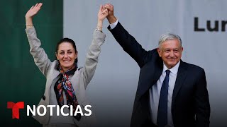 AMLO habla tras el virtual triunfo de Claudia Sheinbaum en las elecciones presidenciales de México [upl. by Ardnohsal]