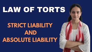 Strict and Absolute Liability LAW of Torts UGC NET ampJRF December 2024 [upl. by Dollie]