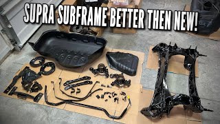 MK4 Supra Rear Subframe Pt3 Parts Back From Powdercoating [upl. by Aihsik]