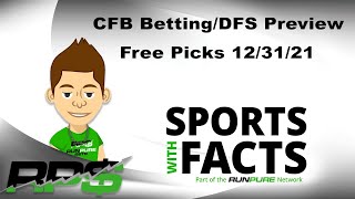 College Football Live Betting DFS Preview  Bowl Games  Free Picks 123121 [upl. by Ernesta466]