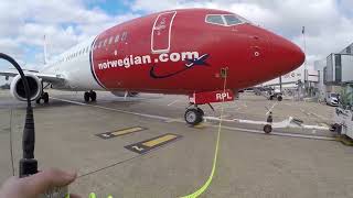 Pov Boeing 737 Pushback and start up [upl. by Nylaret]