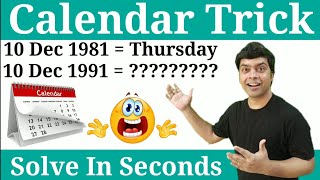 Calendar Reasoning Trick [upl. by Rednael]