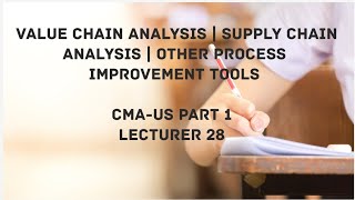 Value Chain Analysis  Supply Chain Analysis  Process Improvement Tools  CMA USPART 1Lect 28 [upl. by Ardnasil904]