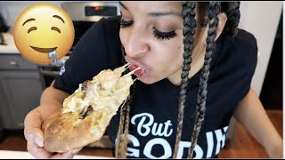 How to make STOVE TOP KISSES SHRIMP amp SAUSAGE HOMEMADE PIZZA UNDER 20 MINUTES [upl. by Lenor]