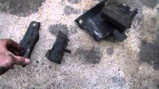 Destroyed motor mounts removed from 1983 Oldsmobile Cutlass [upl. by Pace]