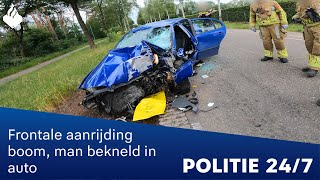 Frontale aanrijding boom  POLITIE 247 [upl. by Aidnic]