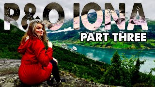 PampO IONA Norwegian Fjords Cruise  Olden Tips Hauren Viewpoint Hike 710 Club Review amp Ship Tips [upl. by Nodroj]