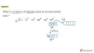 What is covalency of chlorine atom in second excited state   12  CHEMICAL BONDING BASIC  C [upl. by Cand979]