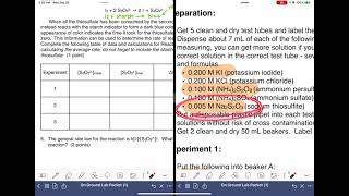 Lab 9 Kinetics of the iodine clock postlab tutorial [upl. by Meehahs378]