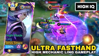 LING FASTHAND HIGH MECHANIC 999IQ  SOLO RANK PERFECT ROTATION FOR GET WIN • Mobile Legends [upl. by Nahshunn]