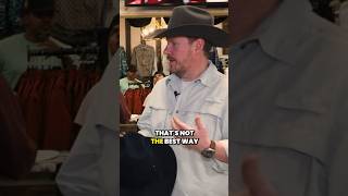 Use this trick to make a hat smaller without feeling uncomfortable cowboys cowboyhat westernhat [upl. by Lucio]