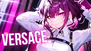 Nightcore  Versace Lyrics Sped up [upl. by Rosette]