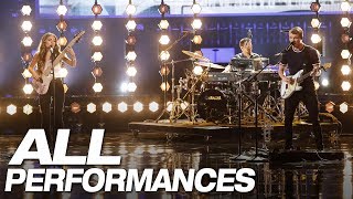 All Of We Threes Full AGT Performances  Americas Got Talent 2018 [upl. by Aehtna]