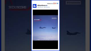 Russian Su27 chasing Natos F16 russia nato news shorts [upl. by Atteloj750]