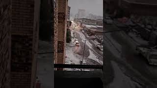 Violent Hail Severely Floods Street of Johannesburg South Africa  1454407 [upl. by Sunny]