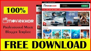 MovieKhor Professional Movie Blogger Template Free Download [upl. by Sev]