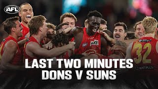 Last Two Minutes Essendon v Gold Coast Suns  Round 22 2024  AFL [upl. by Fineberg955]