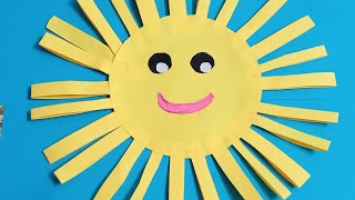 How to make sun with paper step by step summer vacatial [upl. by Erwin]