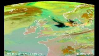 VulkanascheWolke aus Island  Volcano Ash Cloud approaching from Iceland [upl. by Eillim]