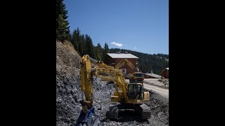 Komatsu PC450 amp XCENTRIC RIPPER XR40  MABBOUX Megève  Les Saisies HD [upl. by Ylrbmik]