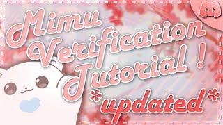 UPDATED Mimu verification tutorial 🍂 discord tutorial  mswannyy [upl. by Tillie4]