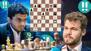 Veracious chess game  Nihal Sarin vs Magnus Carlsen 10 [upl. by Llerrac]