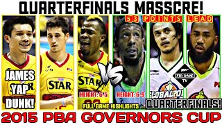 Globalport vs Star Hotshots QUARTERFINALS MASSACRE l Full Game Highlights l 2015 PBA Governors Cup [upl. by Alexandra892]