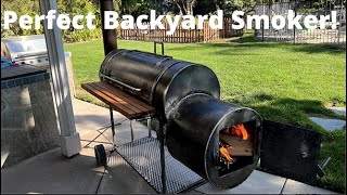 Perfect Backyard Smoker Build DIY Offset Smoker Build [upl. by Calvano]