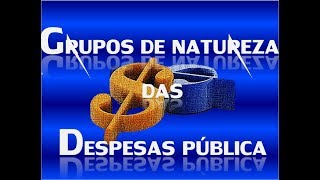 Grupos de Natureza da Despesa Pública [upl. by Llerej]